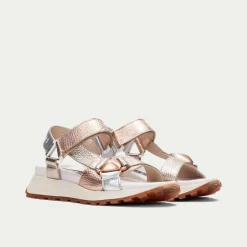 Women Hispanitas Maui Sporty T Bar Sandal - Metallic Combi