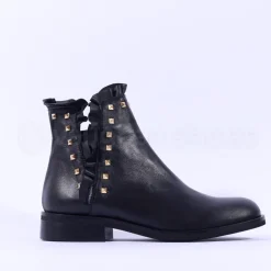 Women Marco Moreo Maura Stud Trim Ankle Boot - Black Leather