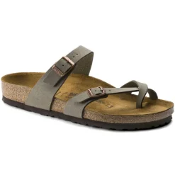 Women Birkenstock Mayari Birko-Flor Nubuck - Stone