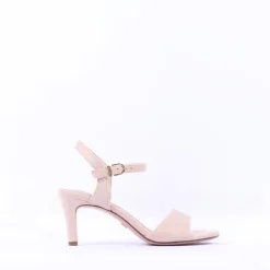 Women Tamaris Meliah Mid Heel Sandal - Beige