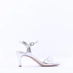 Women Tamaris Meliah Mid Heel Sandal - Silver