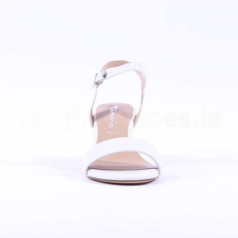 Women Tamaris Meliah Mid Heel Sandal - White