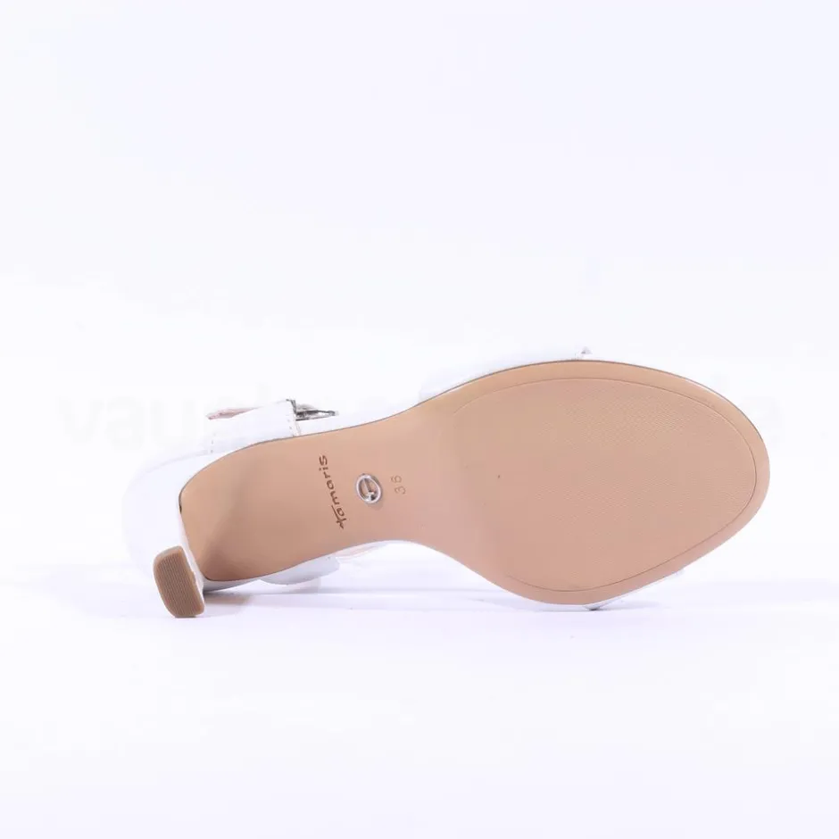 Women Tamaris Meliah Mid Heel Sandal - White