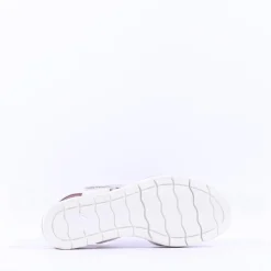 Women Tamaris Michi Wedge Ring Buckle Sandal - White Silver
