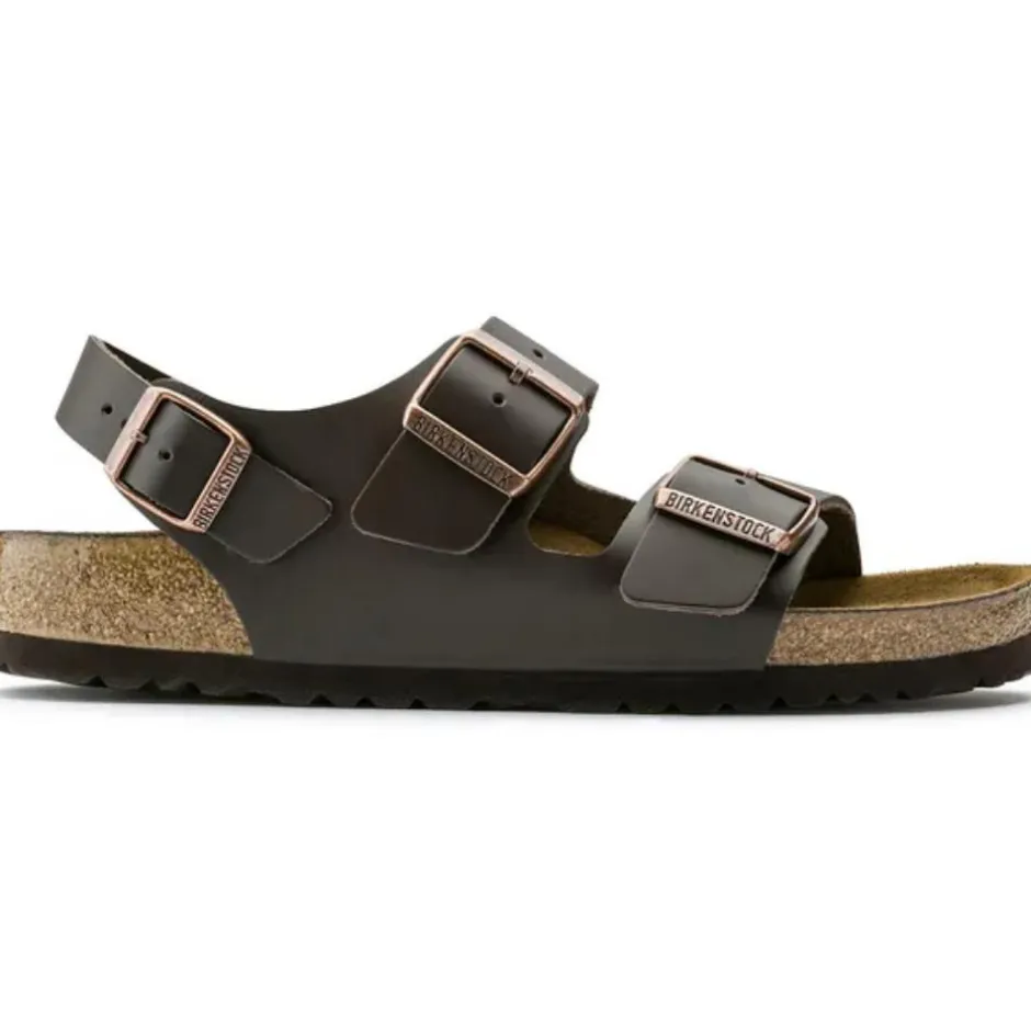 Birkenstock Men Milano Natural Leather - Dark Brown