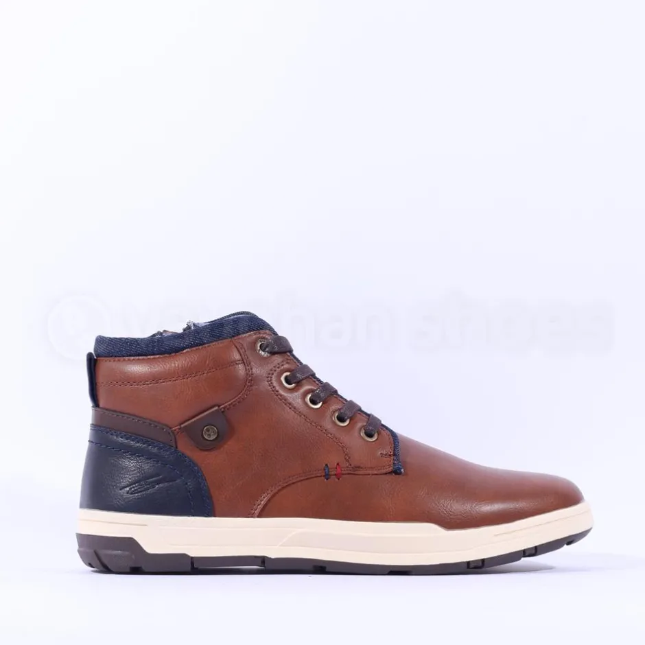 Tommy Bowe Mitchell Hi Top Laced Boot - Camel