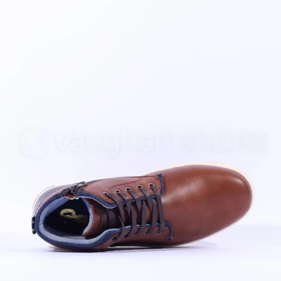Tommy Bowe Mitchell Hi Top Laced Boot - Camel