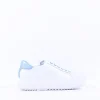 Women Ara Monaco Platform Laced Trainer - White Ice Blue