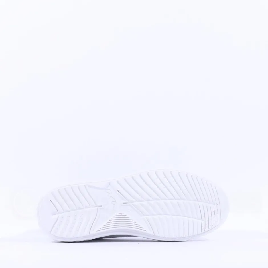 Women Ara Monaco Platform Laced Trainer - White Ice Blue