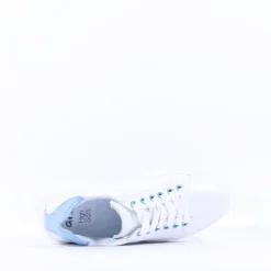 Women Ara Monaco Platform Laced Trainer - White Ice Blue