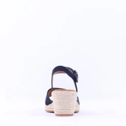 Women Gabor Monica Espadrille Wedge Sandal - Dark Navy Suede