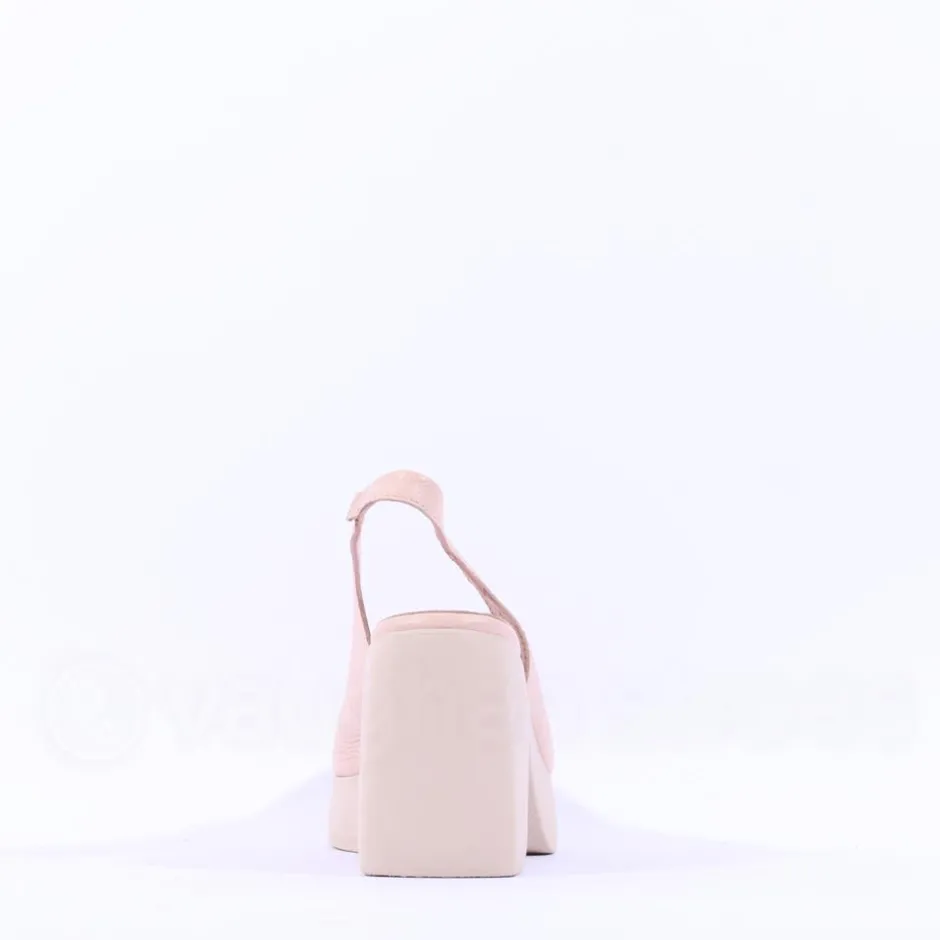 Women Wonders Naima Platform Bold High Heel - Nude Leather