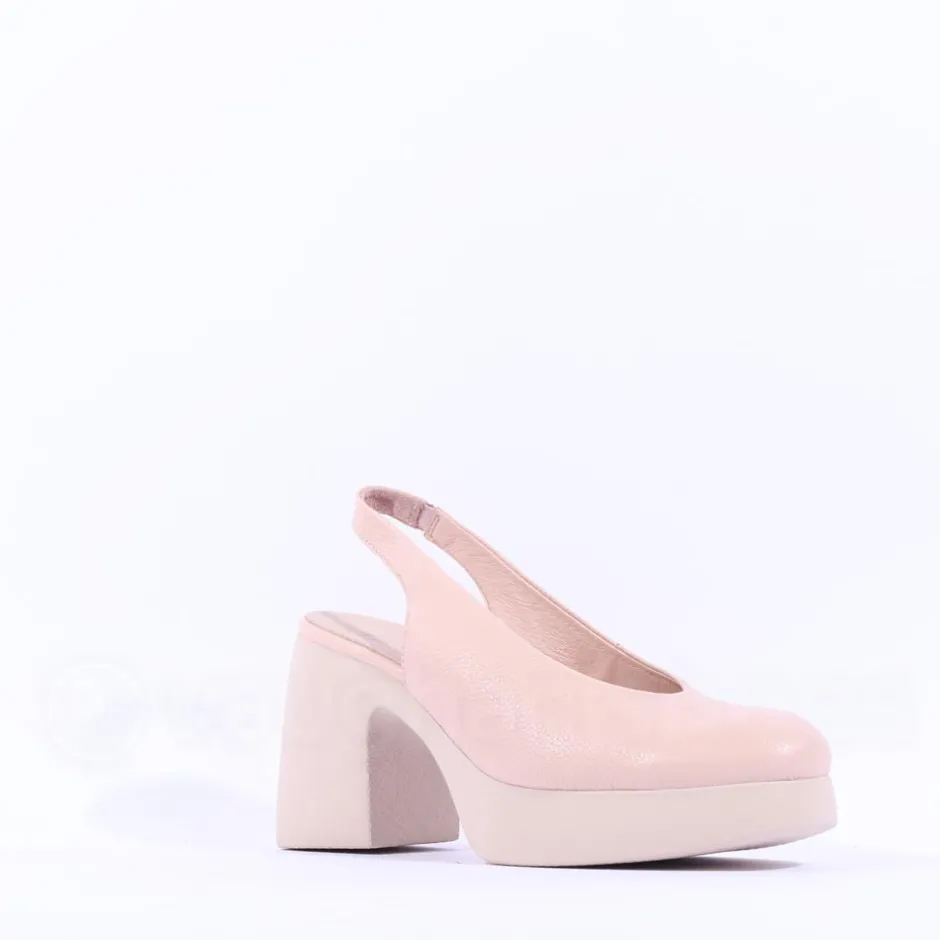 Women Wonders Naima Platform Bold High Heel - Nude Leather