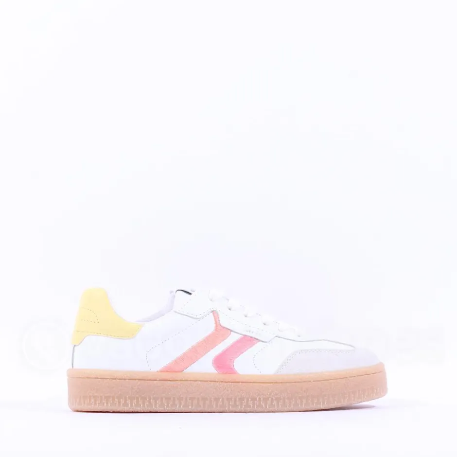 Women Tamaris Nakja Retro Gumsole Trainer - White Combi