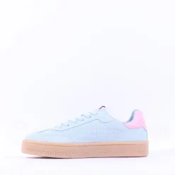 Women Tamaris Nakja Retro Gumsole Trainer - Light Blue