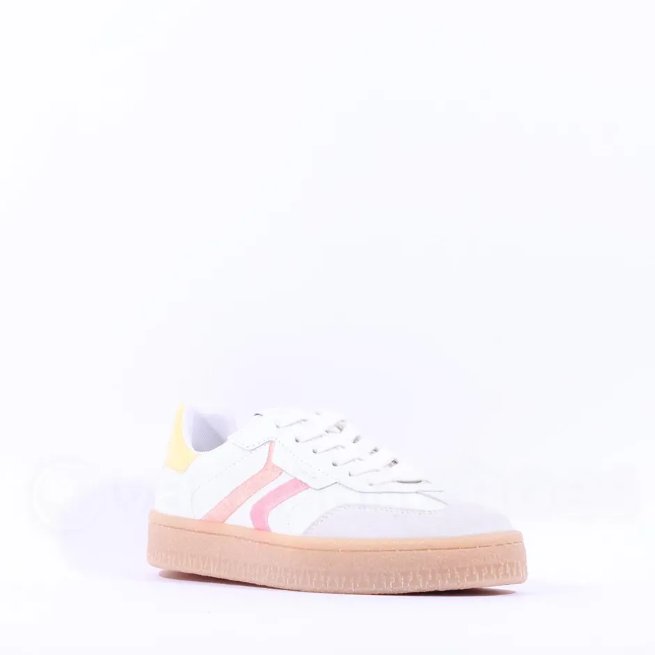 Women Tamaris Nakja Retro Gumsole Trainer - White Combi