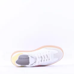 Women Tamaris Nakja Retro Gumsole Trainer - White Combi