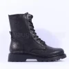 Women Tamaris Nelia Classic Lace Military Boot - Bronze