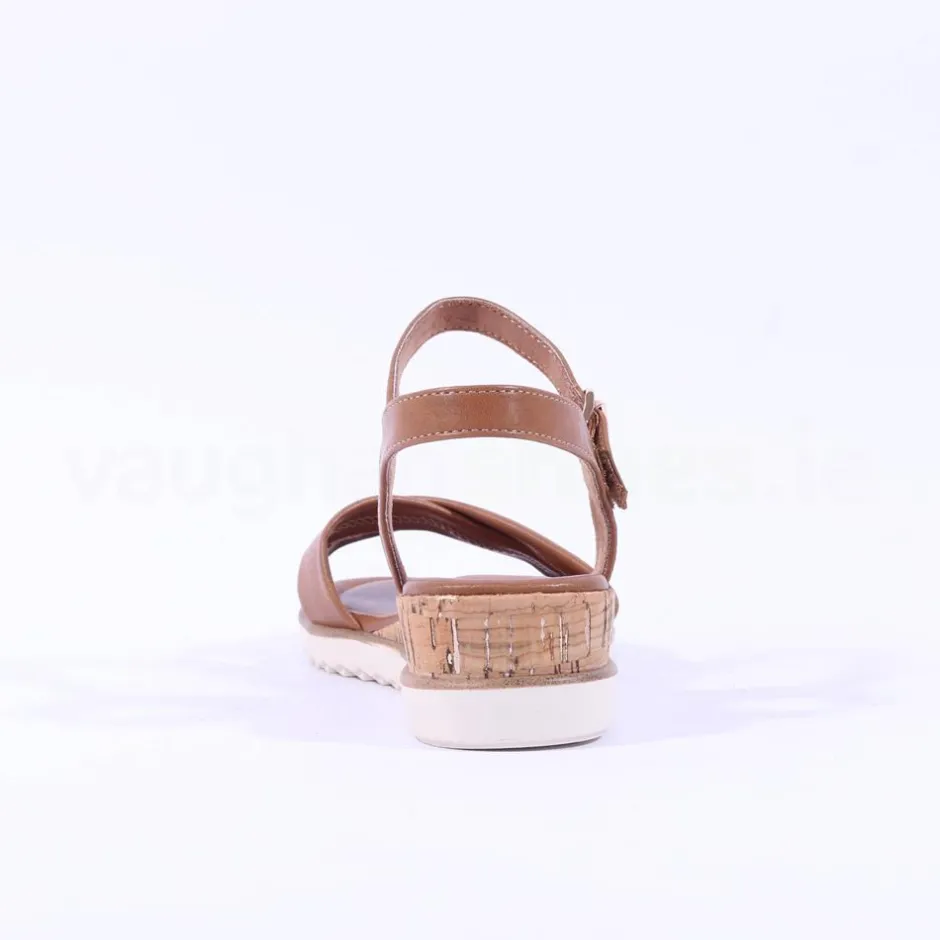 Women Tamaris Nirmala Low Cork Wedge Sandal - Cognac