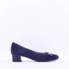 Women Ara Nizza Link Court Shoe - Navy Suede