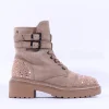 Women Una Healy No Ordinary Kiss Toe Cap Boot - Taupe Sparkle