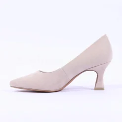 Women Marco Tozzi Nosca Pointed Toe Mid Heel - Dune