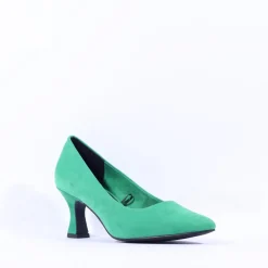 Women Marco Tozzi Nosca Pointed Toe Mid Heel - Leaf Green