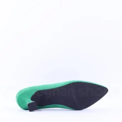 Women Marco Tozzi Nosca Pointed Toe Mid Heel - Leaf Green