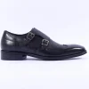 Tommy Bowe Obus Monkstrap Dress Shoe - Black Leather