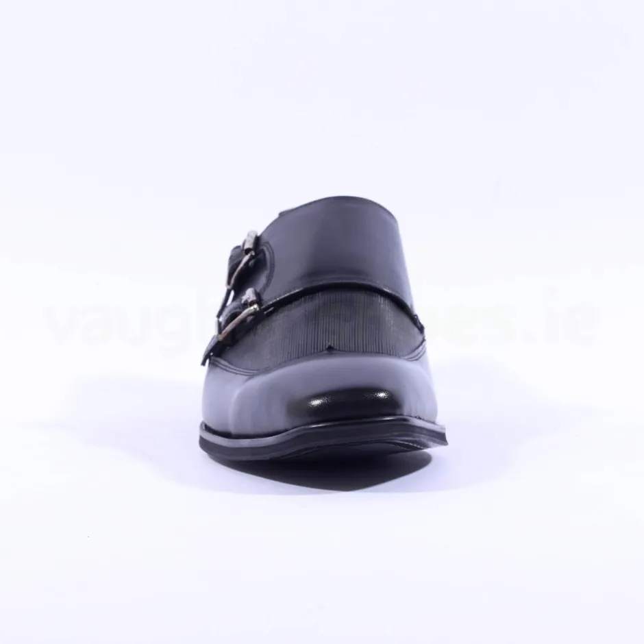Tommy Bowe Obus Monkstrap Dress Shoe - Black Leather
