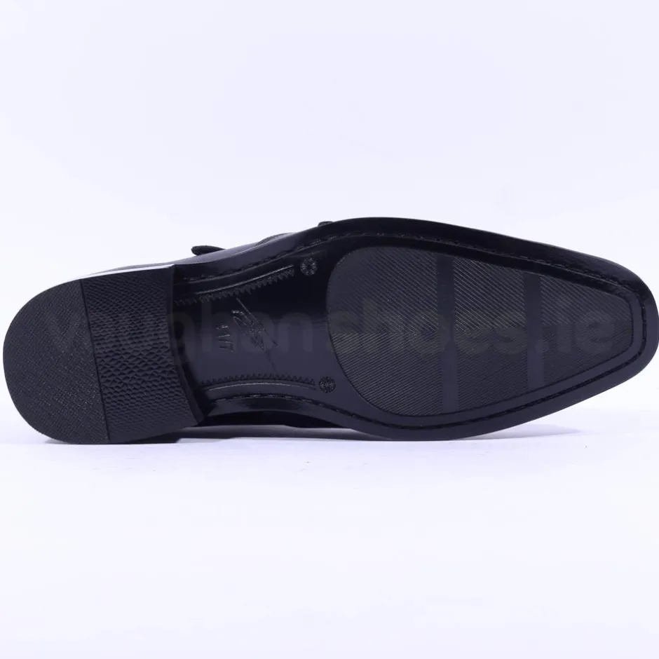Tommy Bowe Obus Monkstrap Dress Shoe - Black Leather