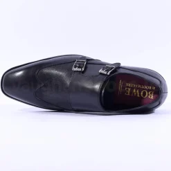 Tommy Bowe Obus Monkstrap Dress Shoe - Black Leather
