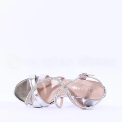 Women Sorento Oldwalls Castle Block High Heel - Silver