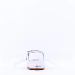 Women Wonders Oriana Low Mary Jane Pump - Silver Leather