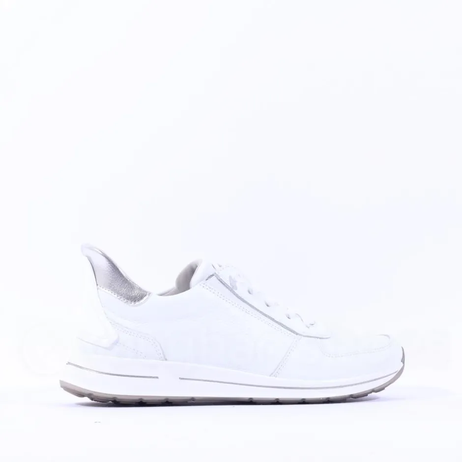 Women Ara Osaka 2.0 Bungee Lace Easy Slip On - White Silver
