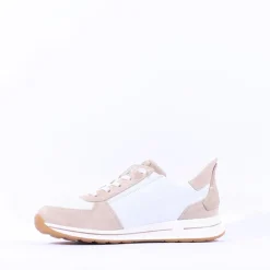 Women Ara Osaka 2.0 Bungee Lace Easy Slip On - White Beige