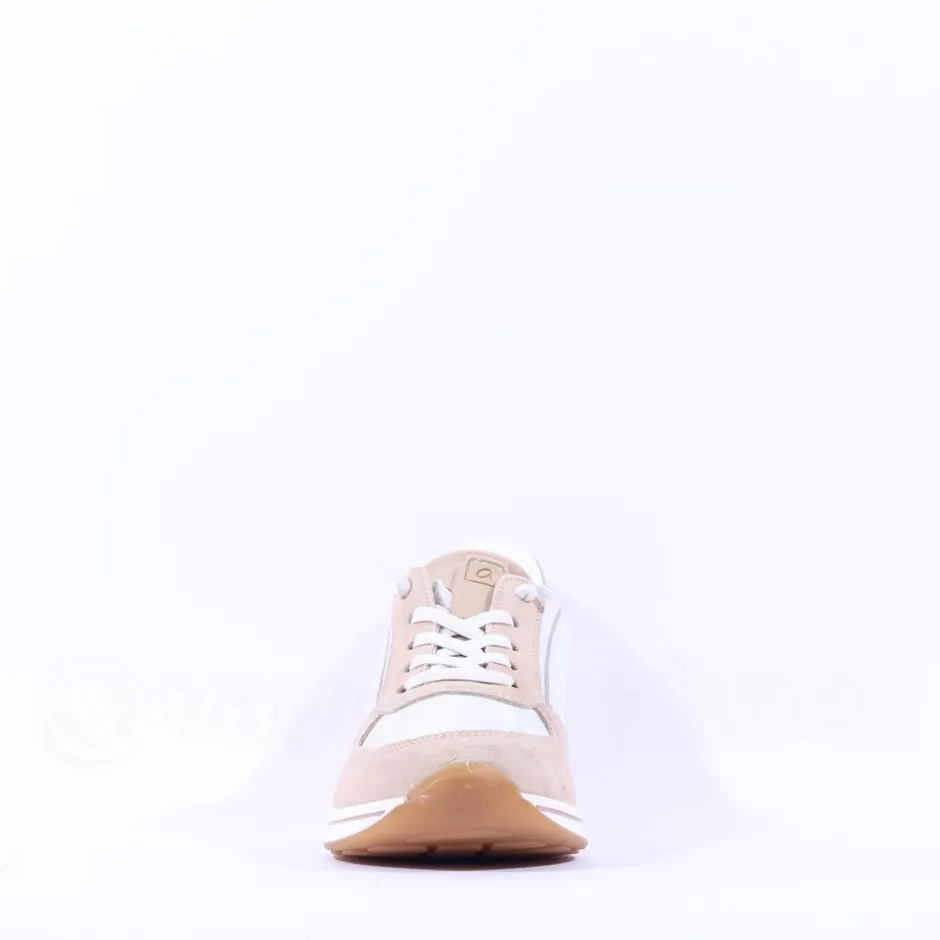 Women Ara Osaka 2.0 Bungee Lace Easy Slip On - White Beige