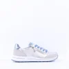 Women Ara Osaka Comfort Laced Trainer Side Zip - Silver Ice