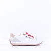 Women Ara Osaka Comfort Laced Trainer Side Zip - White Combi