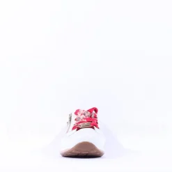 Women Ara Osaka Comfort Laced Trainer Side Zip - White Combi