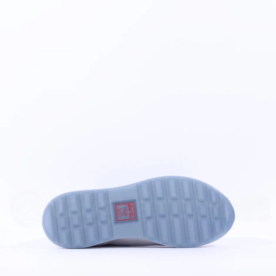 Women Ara Osaka Comfort Laced Trainer Side Zip - Silver Ice