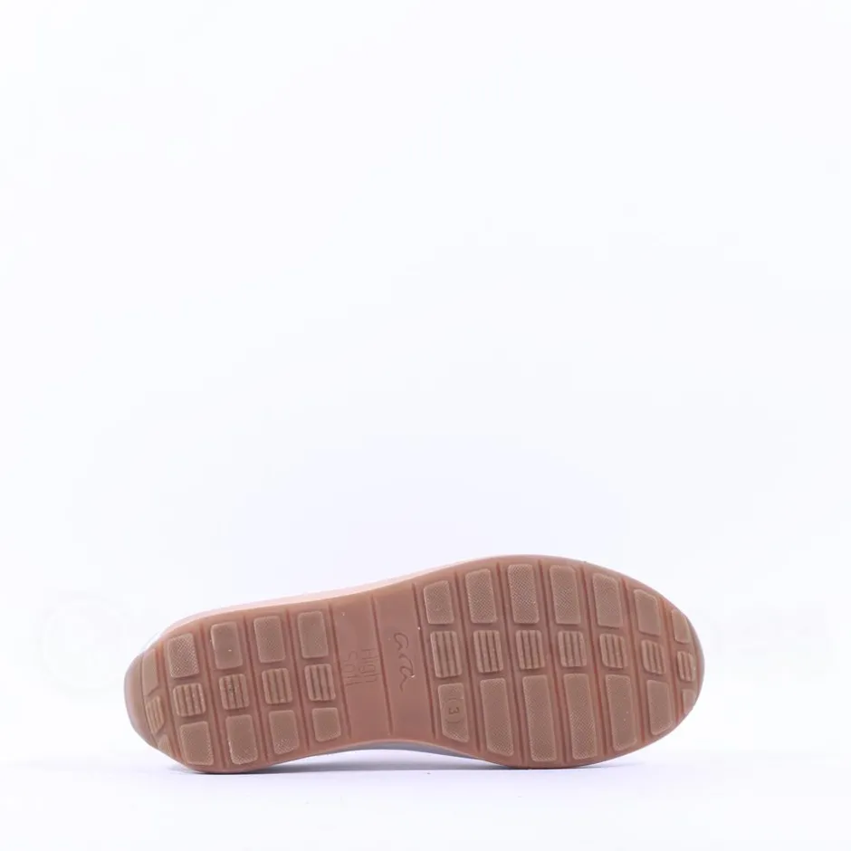 Women Ara Osaka Comfort Laced Trainer Side Zip - White Combi