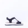 Women Ara Osaka Metal Plate Velcro Sandal - Navy