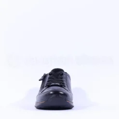 Women Ara Osaka Side Zip Lace Trainer - Black Gold