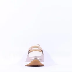 Women Ara Osaka Slip On Buckle Wedge - Beige Gold