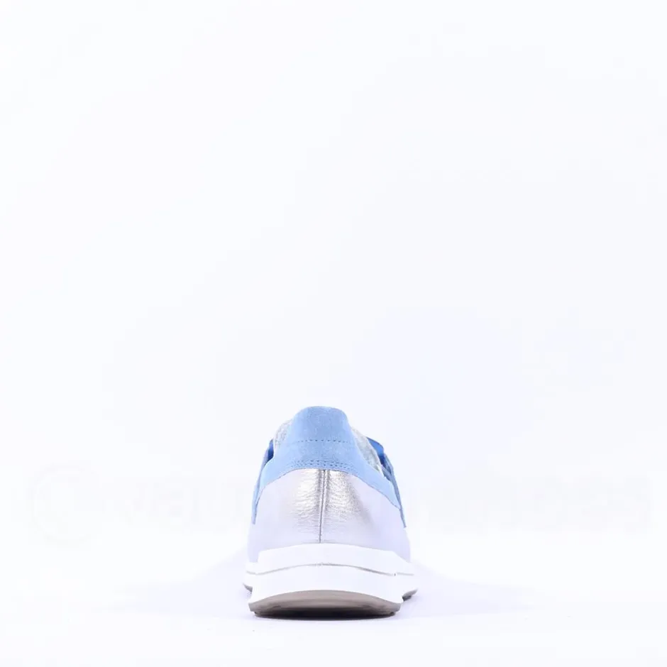 Women Ara Osaka Slip On Buckle Wedge - Silver Ice