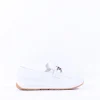 Women Ara Osaka Slip On Link Wedge - White Gold Leather