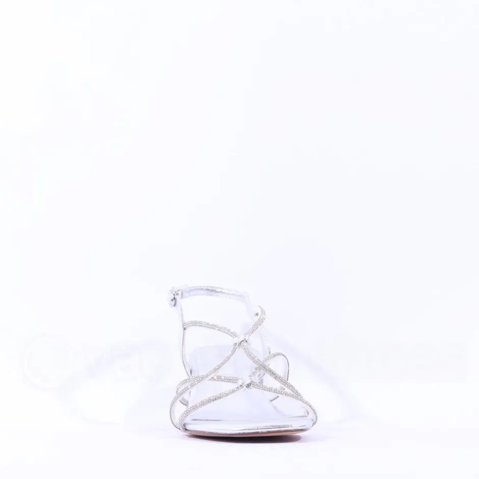 Women Tamaris Paola Strappy Block Heel Sandal - Silver