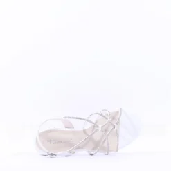 Women Tamaris Paola Strappy Block Heel Sandal - White