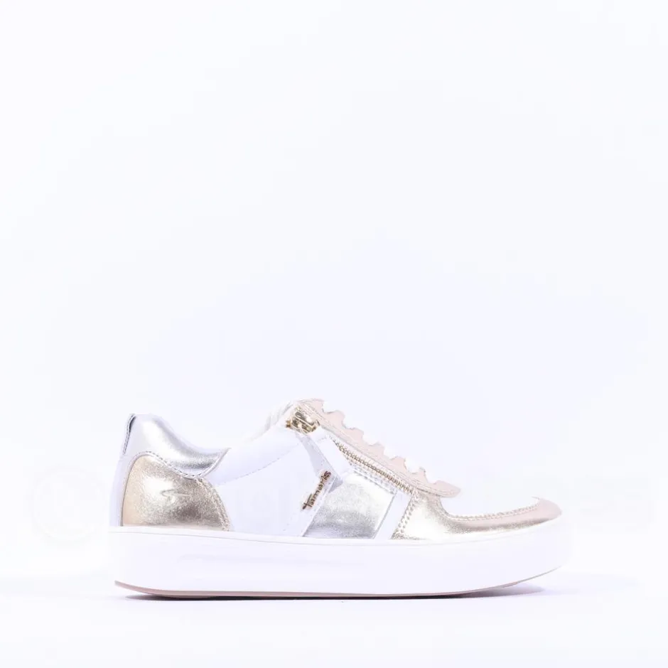 Women Tamaris Patrizia Platform Trainer - Gold Silver